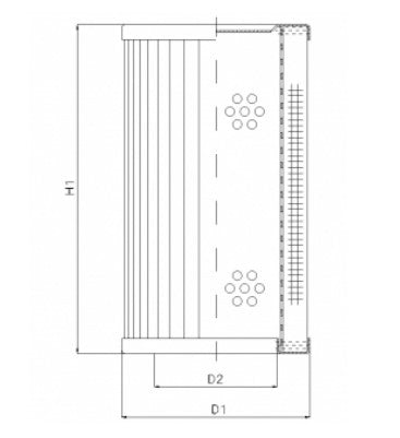 RVR156B40B/2 hydraulic filter element