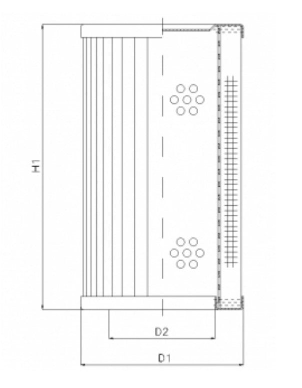 RVR660K20B/3 hydraulic filter element