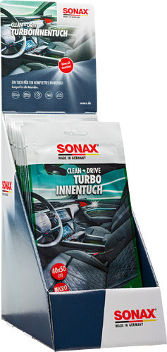 SONAX Clean+Drive TurboInnenTuch 40x50 Thekendisplay