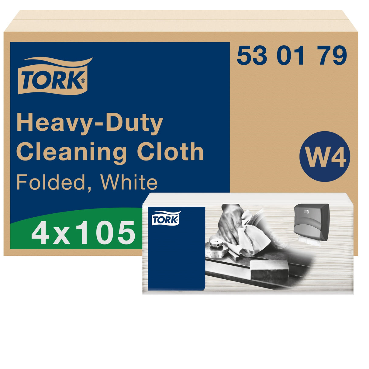 Tork Extra Starke Reinigungstücher Weiß W4 (4 x 105 Stück)