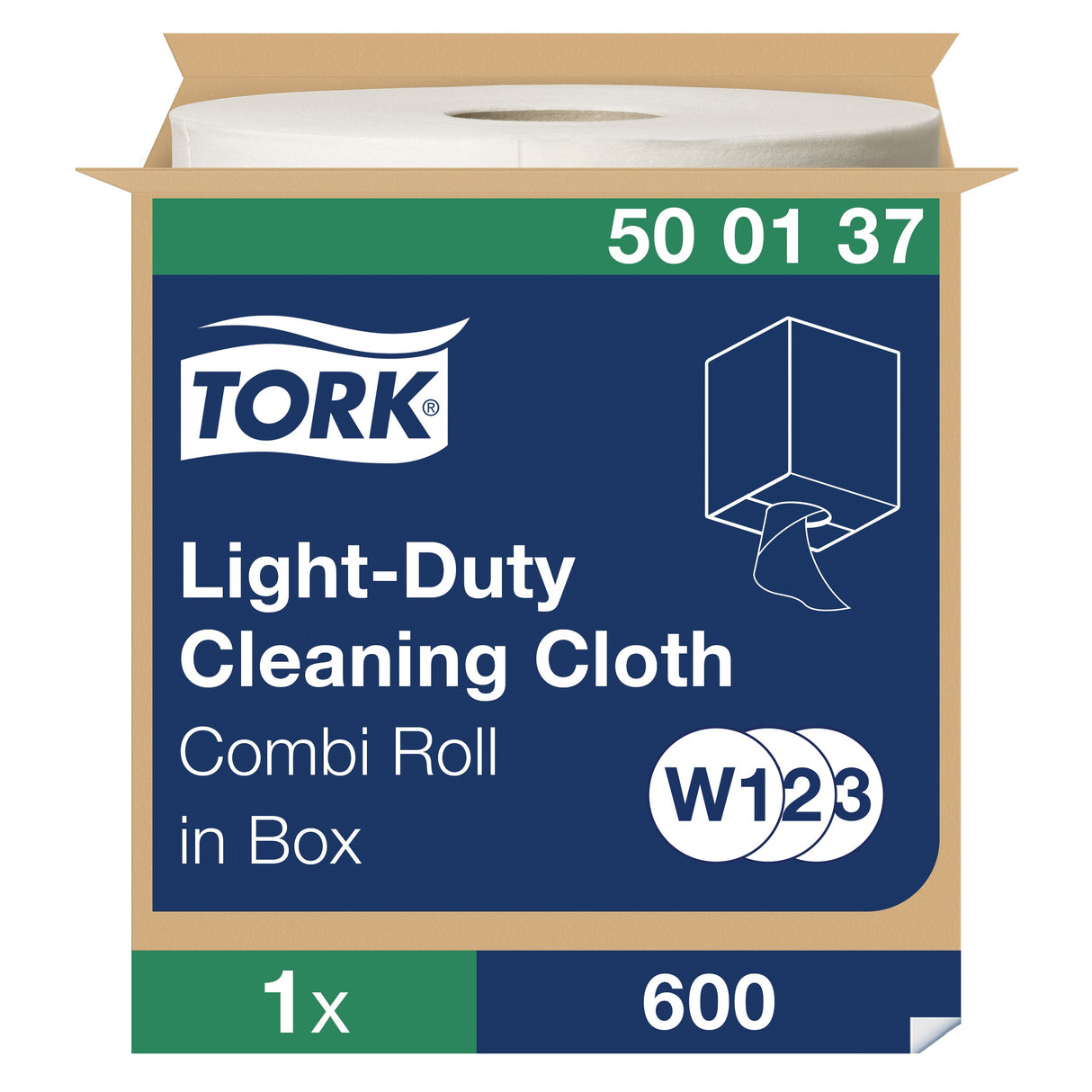 Tork leichte Reinigungstücher Kombirolle weiß W1/2/3