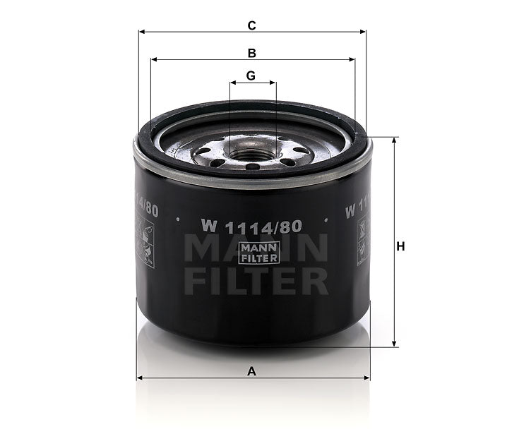 W 1114/80 oil filter