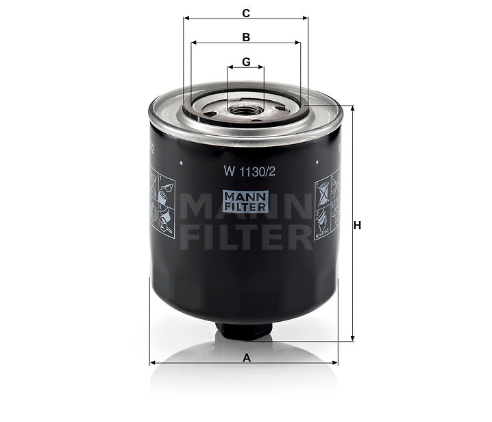 W 1130/2 oil filter
