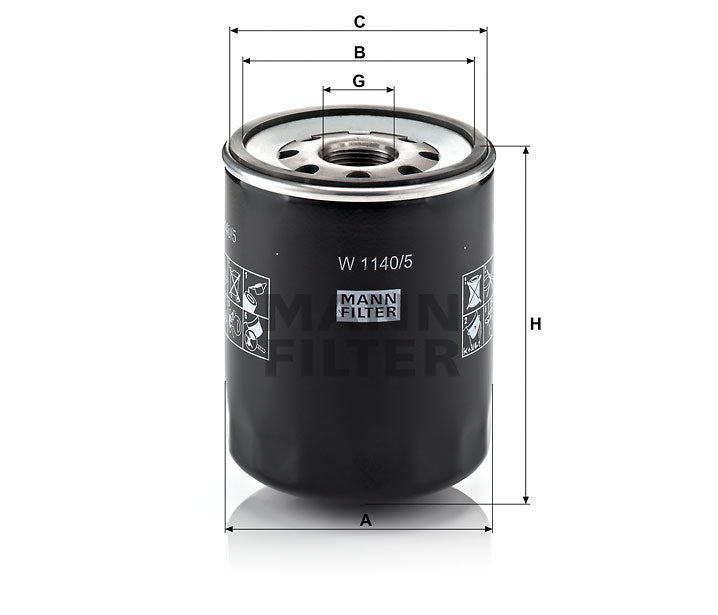 W 1140/5 oil filter (spin-on)