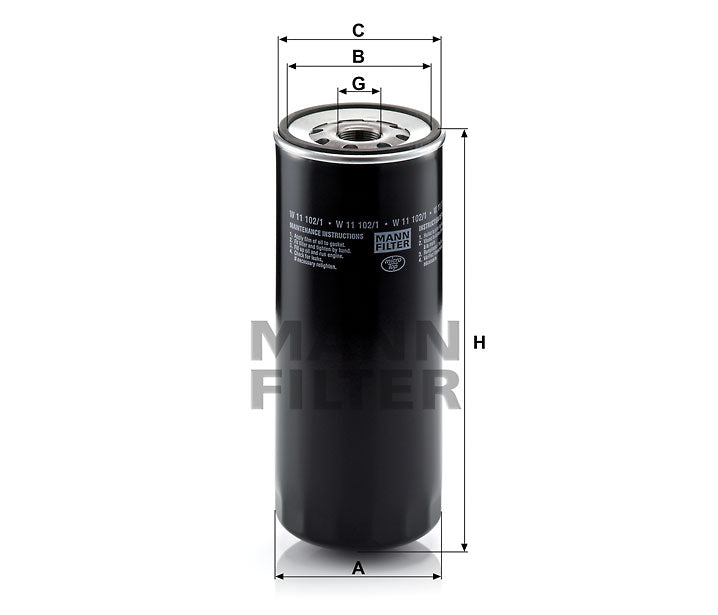 W 11 102/1 oil filter (spin-on)