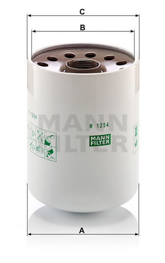 W 1254 x oil filter