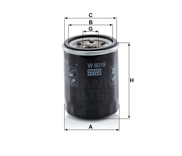 W 6019 oil filter