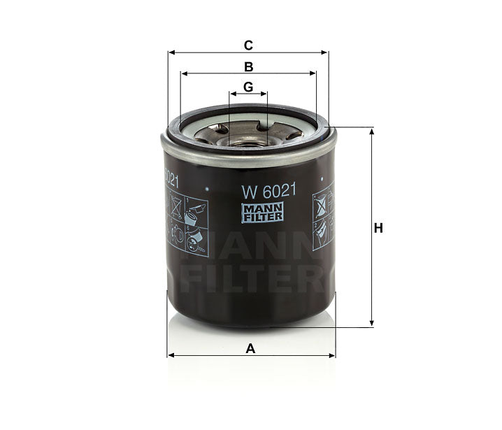 W 6021 oil filter