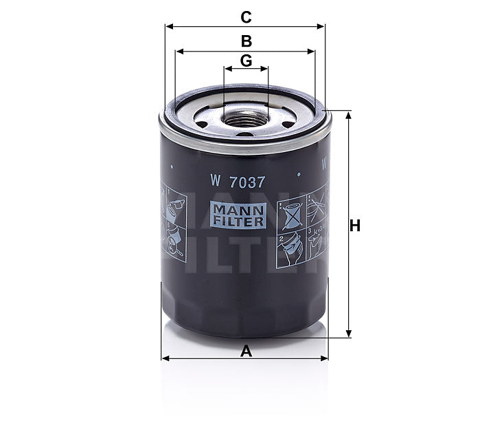 W 7037 oil filter