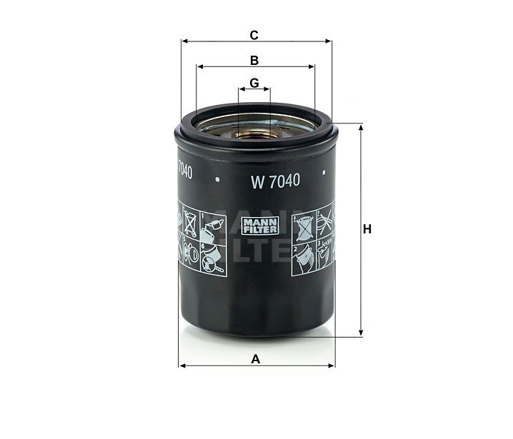 W 7040 oil filter