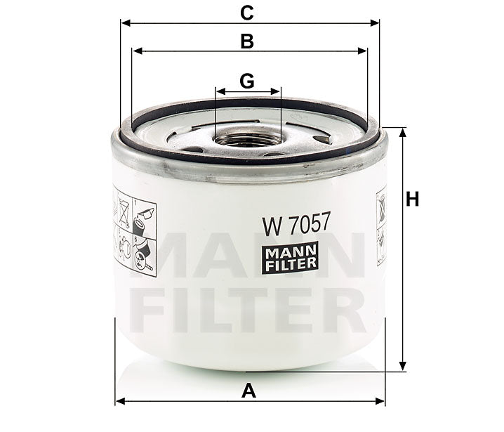 W 7057 oil filter spin-on
