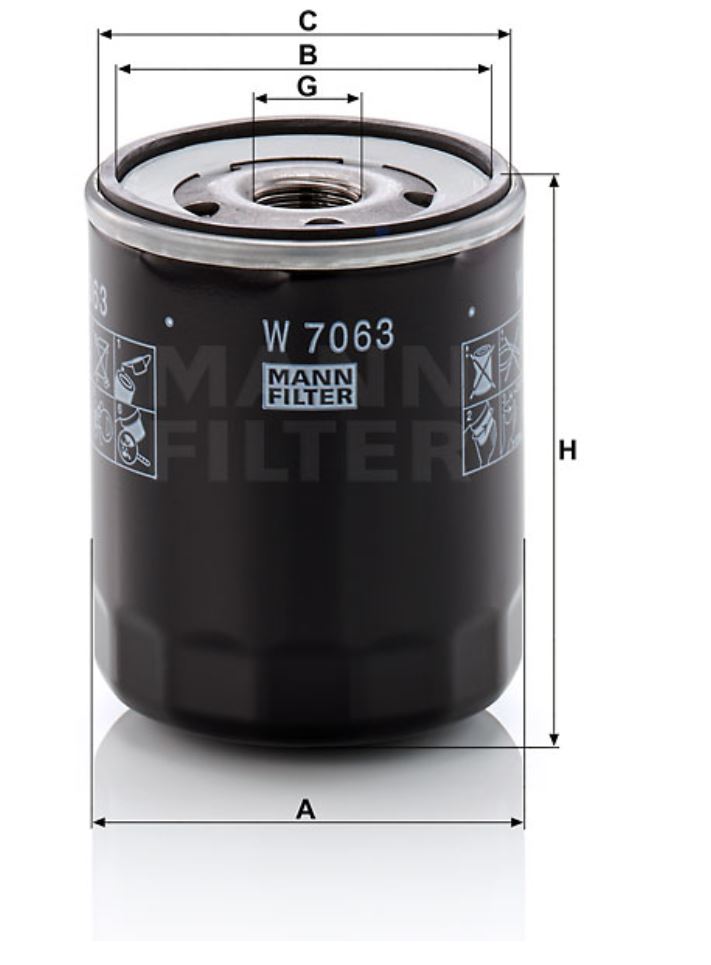 W 7063 oil filter spin-on