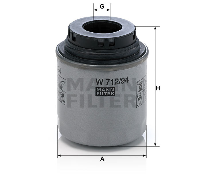 W 712/94 oil filter (spin-on)