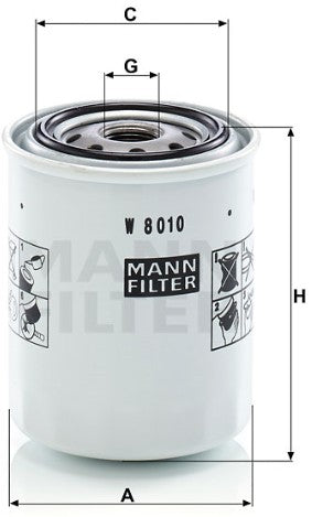 W 8010 oil filter