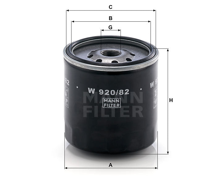 W 920/82 oil filter spin-on