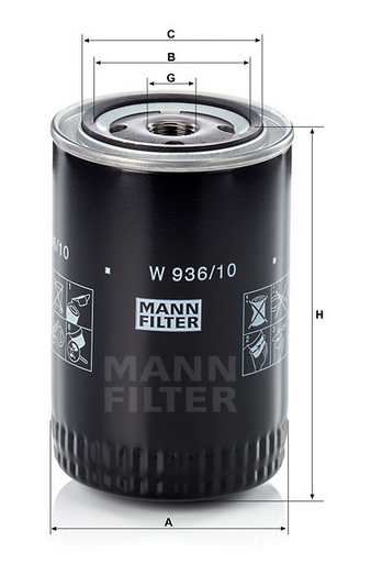 W 936/10 oil filter (spin-on)