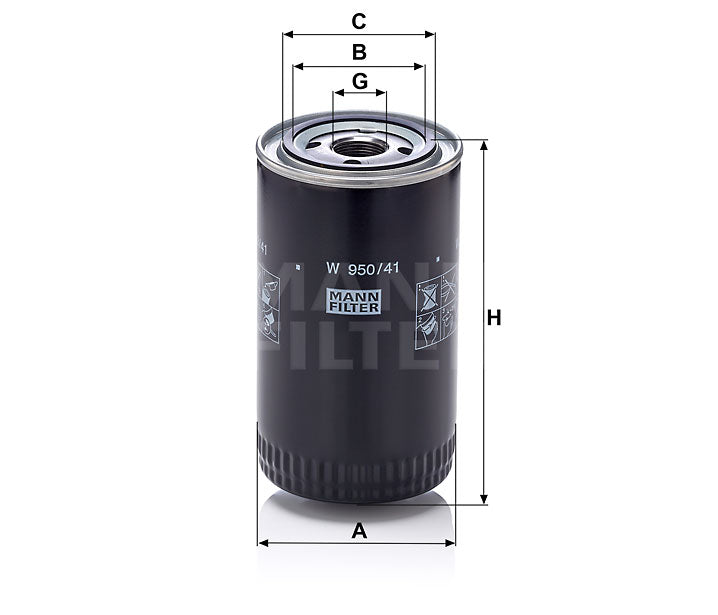 W 950/41 oil filter spin-on