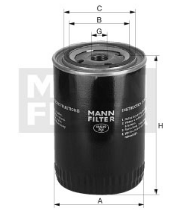 W 950/48 oil filter spin-on