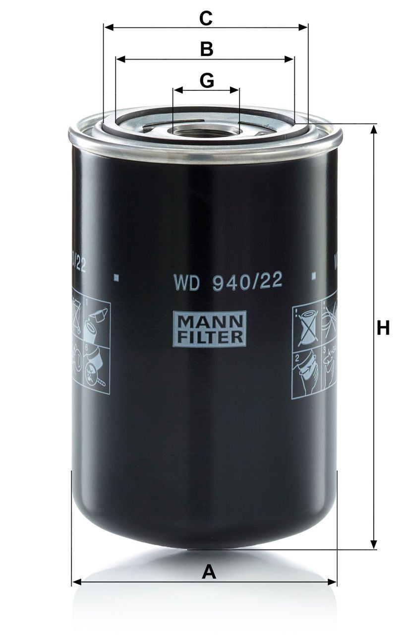 WD 940/22 Wechselfilter SpinOn