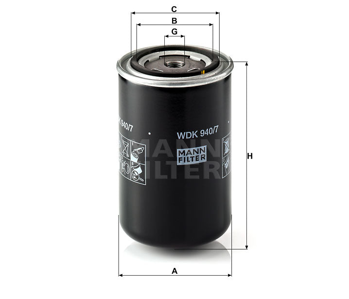 WDK 940/7 fuel filter