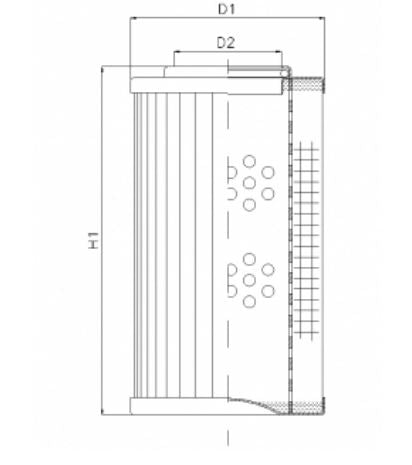 WG1253 hydraulic filter element