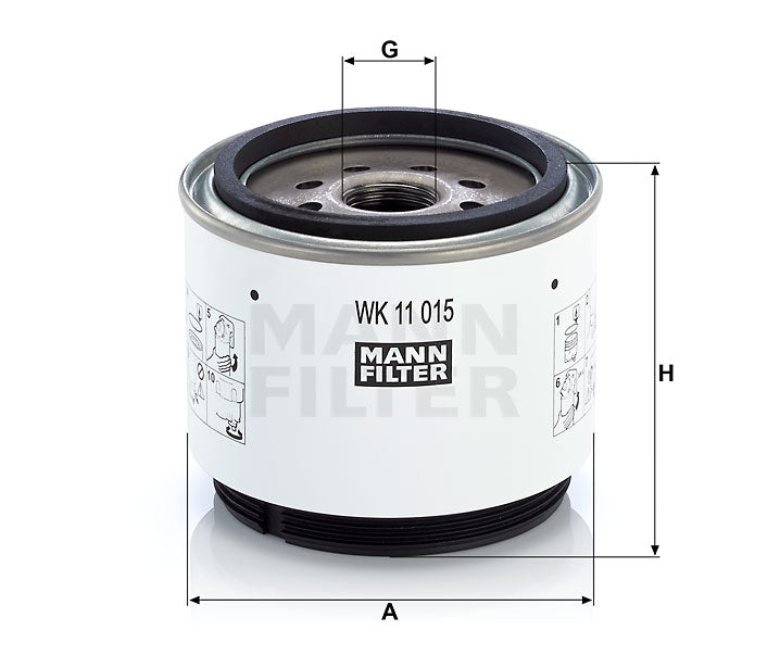 WK 11 015 x fuel filter spin-on