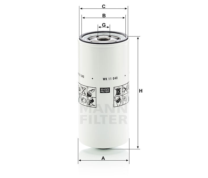 WK 11 040 x fuel filter spin-on