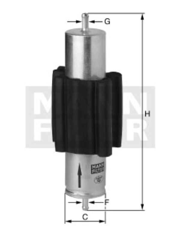 WK 5015 fuel filter in-line