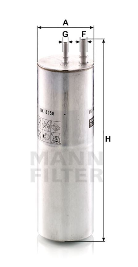 WK 8058 fuel filter in-line