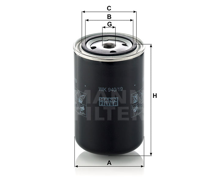 WK 940/19 fuel filter spin-on