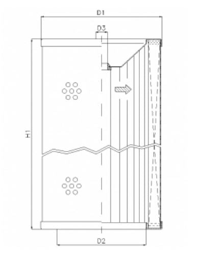 WT1428 hydraulic filter element