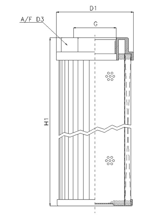 WT1763 hydraulic filter element