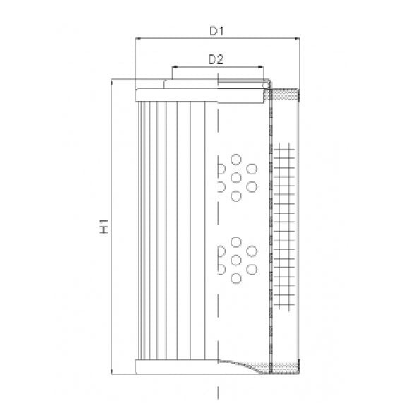 XD160T25AV hydraulic filter element