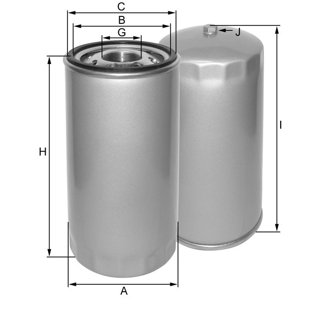 ZP49A oil filter spin-on