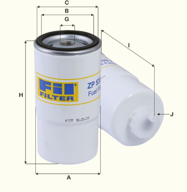 ZP530F fuel filter spin-on