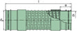 39 000 27 24054 Spiral-pleated hose, D=150mm, L=1500mm
