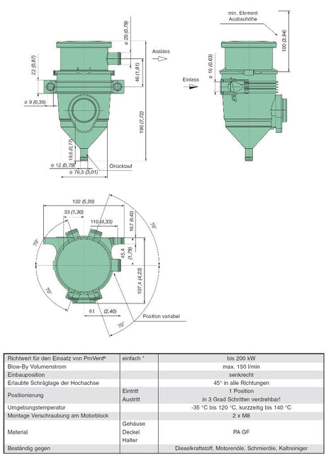 39 310 70 870 oil separator (ProVent 150)