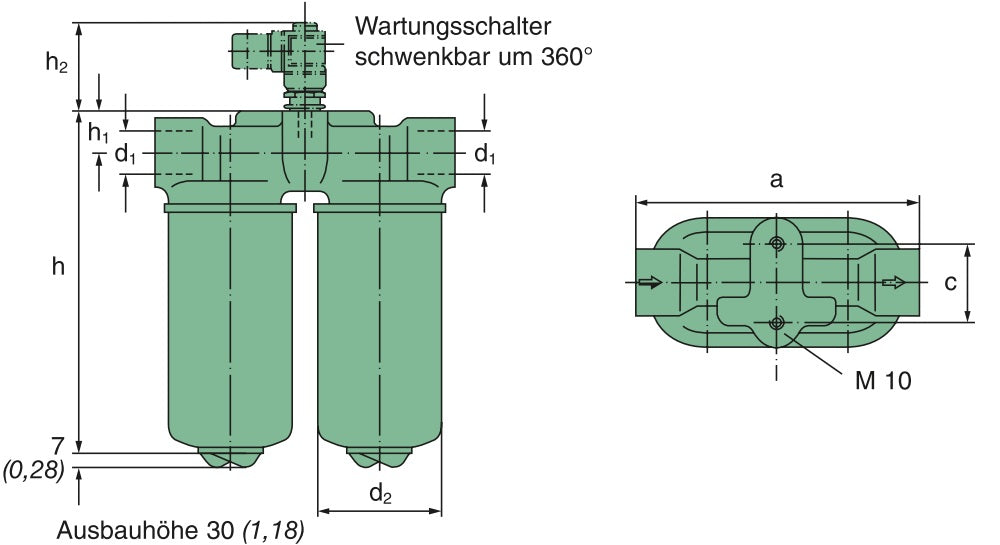 67 625 62 106 in-line filter, 14 bar