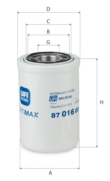 87.016.00 hydraulic filter spin-on