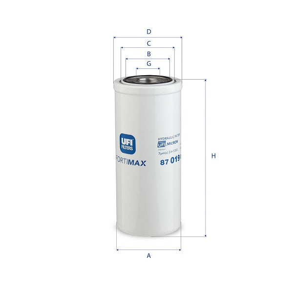 87.019.00 hydraulic filter spin-on