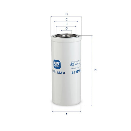 87.019.00 hydraulic filter spin-on