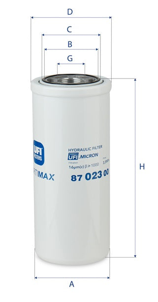 87.023.00 hydraulic filter spin-on