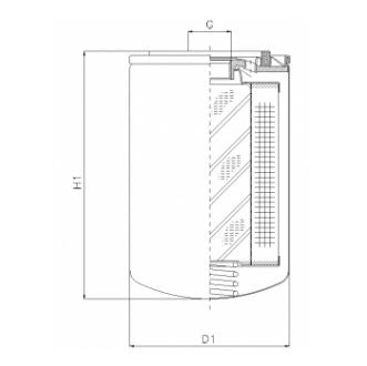 A105G03 oil filter (spin-on)