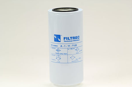 A111T125 oil filter (spin-on)