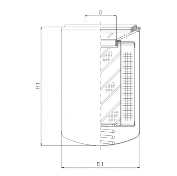 A142T250 oil filter (spin-on)