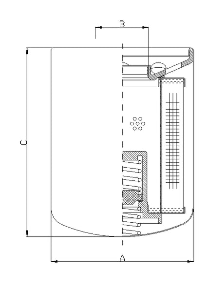 A162C10 oil filter (spin-on)