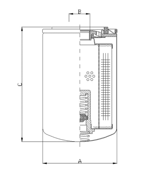 A221C25BM oil filter (spin-on)