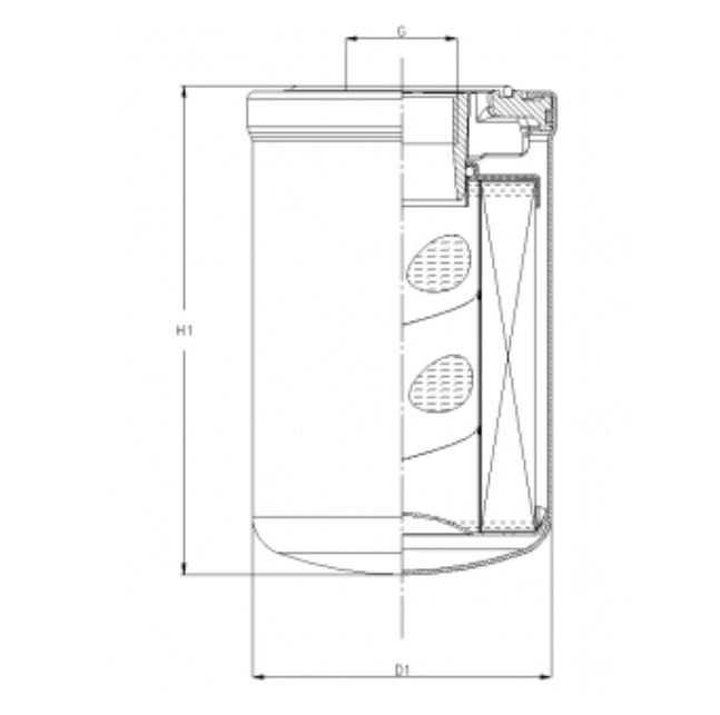 A421C05 oil filter HyCycle (spin-on)