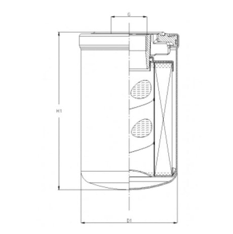 A422C05 hydraulic filter spin-on (HyCLEAN)
