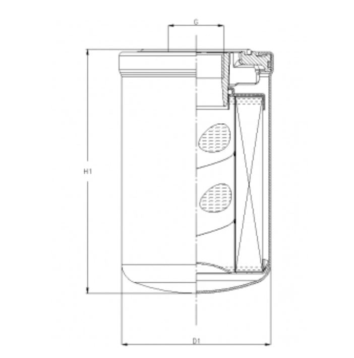 A422G25 hydraulic filter spin-on (HyCLEAN)